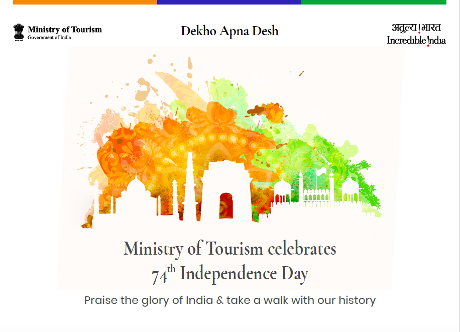 Ministry of Tourism celebrates 74th Independence Day with 5 webinars on India’s Freedom Struggle