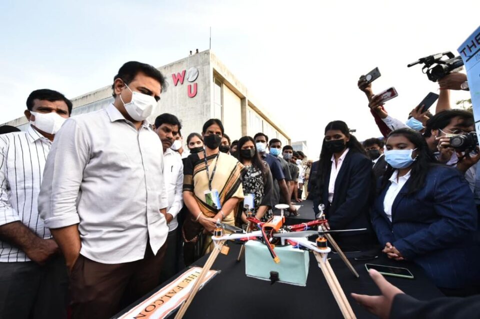 KT Rama Rao unveils four mega facilities at Woxsen University