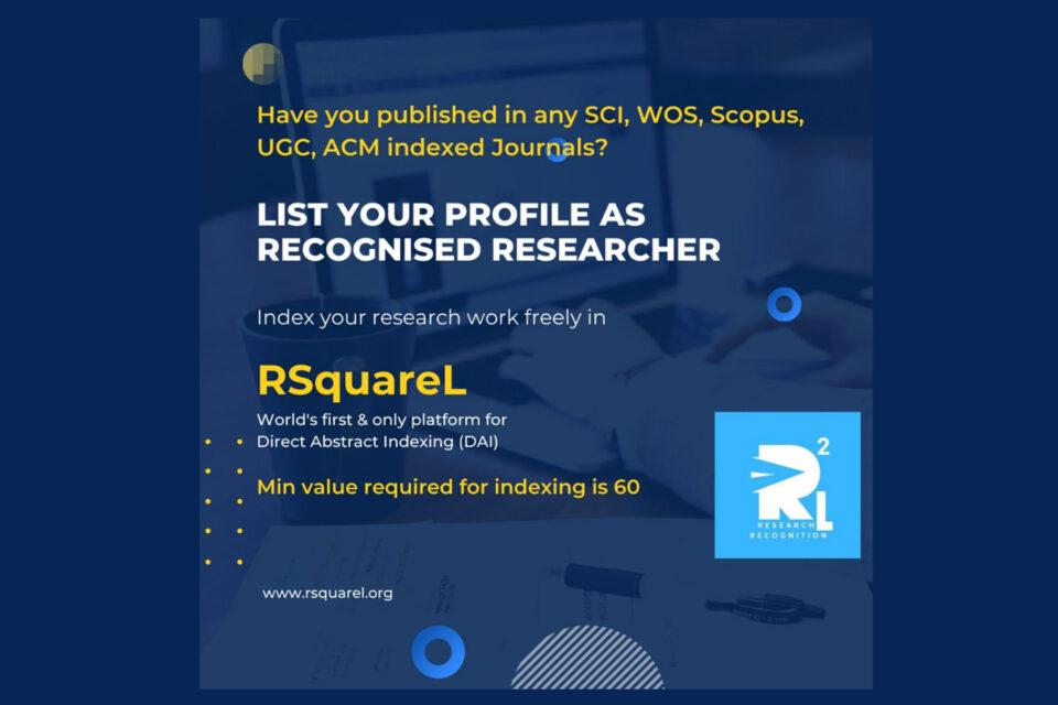 RSquareL: World's First and Only platform for Direct Abstract Indexing of research works by Author(s)