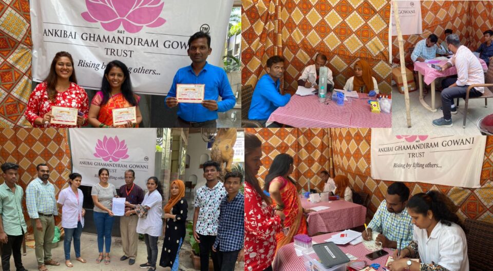 "Ankibai Ghamandiram Gowani Trust by leading Social Activist Nidarshana Gowani conducts Blood Donation camp at the Kamala Mills Compound"